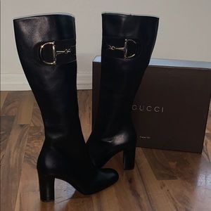 Gucci boots (black leather 217204 37 C)